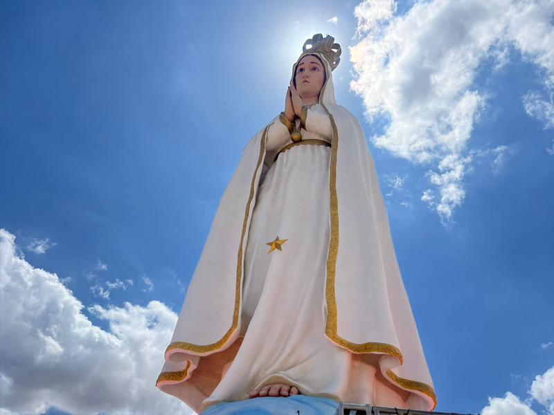 Vídeo: confira os preparativos para inauguração da estátua de Nossa Senhora de Fátima, em Crato