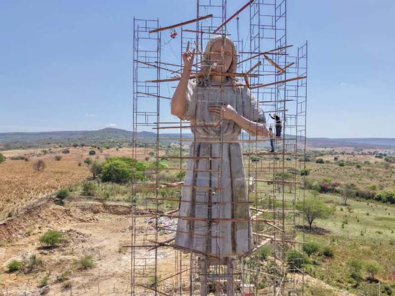 Menina Benigna: monumento em homenagem à primeira beata cearense está em etapa final