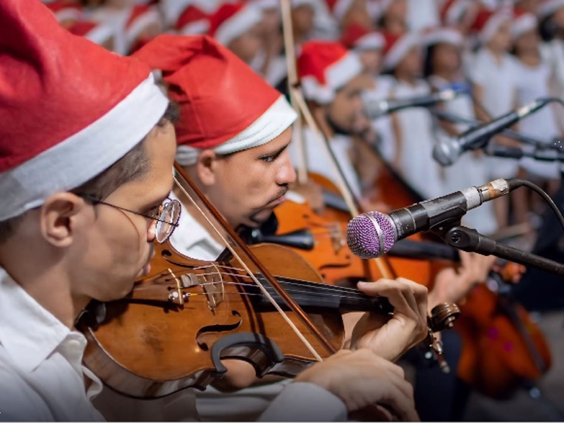 Vila da Música e Secult Crato apresentam o Concerto de Natal com 250 músicos na Praça da Sé