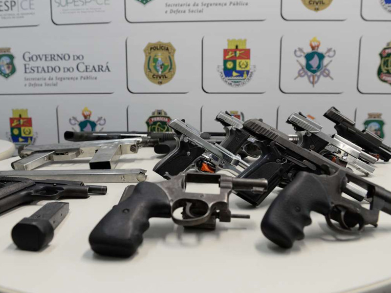 Forças de Segurança do Ceará apreendem 6.632 armas de fogo de janeiro a novembro de 2025; um aumento de 11,9%
