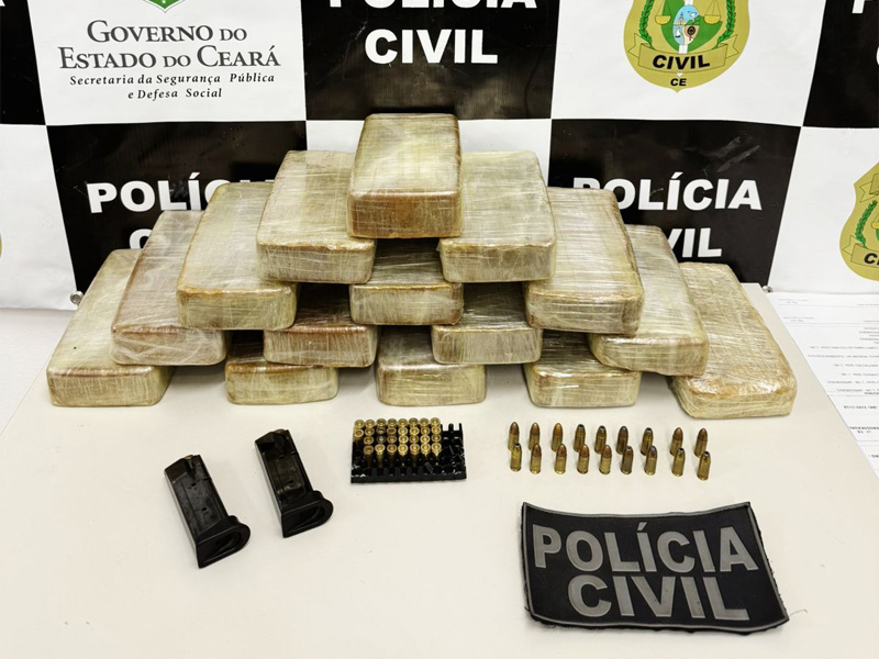 Casal é preso pela Polícia Civil em posse de cerca de 15 kgs de crack em Juazeiro do Norte