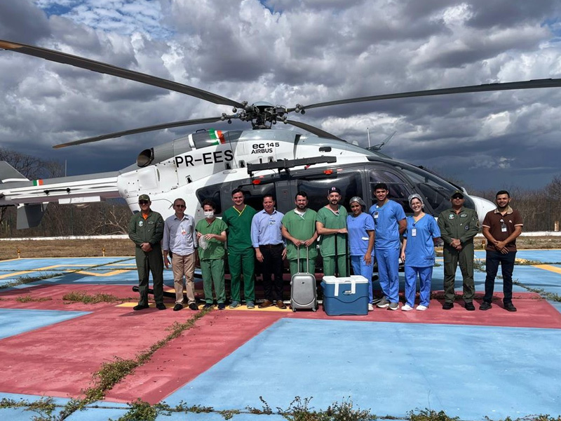 Operação da Ciopaer viabiliza captação inédita de pulmões no interior do Ceará