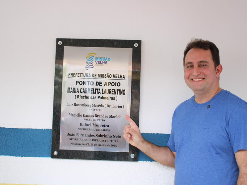Em 19 dias de 2026, Dr. Lorim já inaugurou 3 grandes obras em Missão Velha