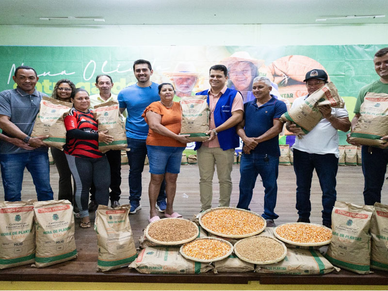 Nova Olinda inicia distribuição recorde de 28 toneladas de sementes para a agricultura familiar
