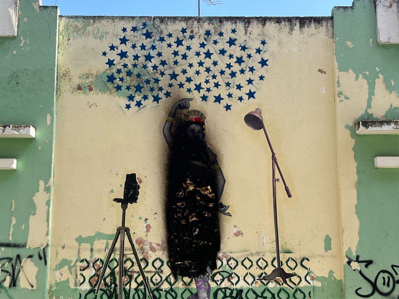 Vídeo: Obra de Arte em homenagem a Telma Saraiva é alvo de vandalismo, no Crato