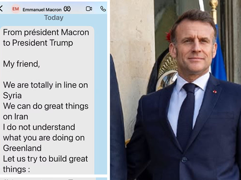 Trump divulga mensagem privada de Macron e expõe impasse internacional sobre a Groenlândia
