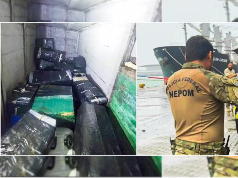 Operação internacional intercepta embarcação brasileira e apreende 1,3 tonelada de drogas no Atlântico