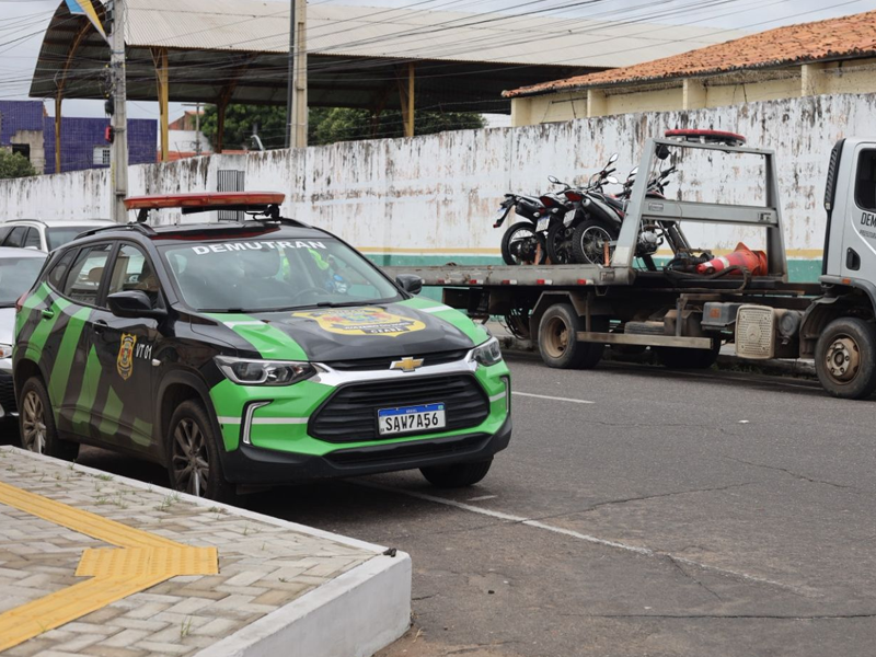 Após fiscalização Demutran apreende 45 motocicletas com débitos no licenciamento e ipva em Juazeiro do Norte