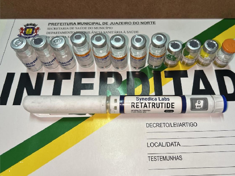 Vigilância Sanitária apreende emagrecedores irregulares suspostamente vendidos por Clínica Veterinária, em Juazeiro do Norte