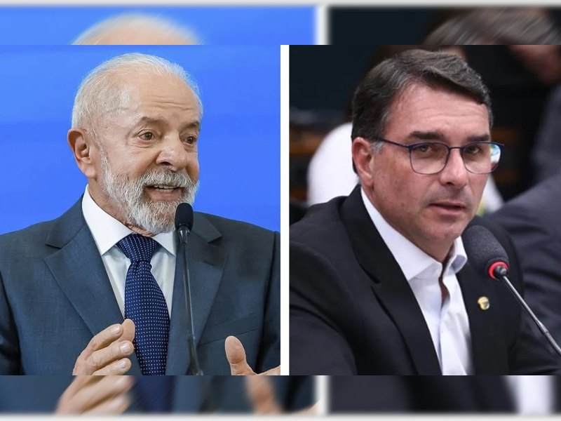 Pesquisa mostra Flávio Bolsonaro numericamente à frente de Lula em cenário de 2º turno