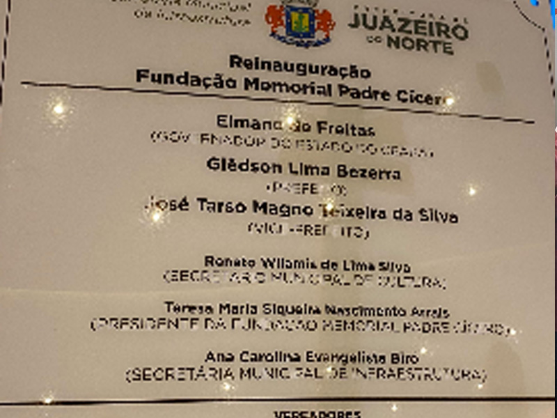 🔴AO VIVO: confira o momento da benção e descerramento da placa do Memorial Padre Cícero, em Juazeiro do Norte