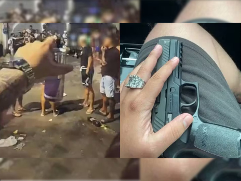Policial militar e amigo são presos com armas e drogas após festa ligada a organização criminosa no Ceará