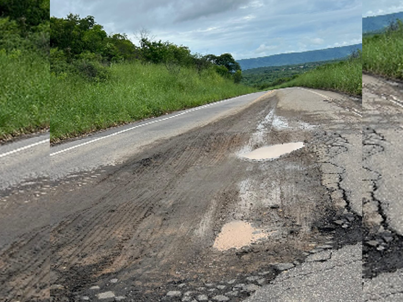 🔴AO VIVO: buracos e rachaduras em trecho da CE-386, em Farias Brito, têm provocado acidentes e transtornos para motoristas