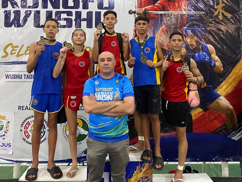 Cinco atletas de Potengi conquistam ouro e vão representar o Ceará no Brasileiro de Kungfu Wushu