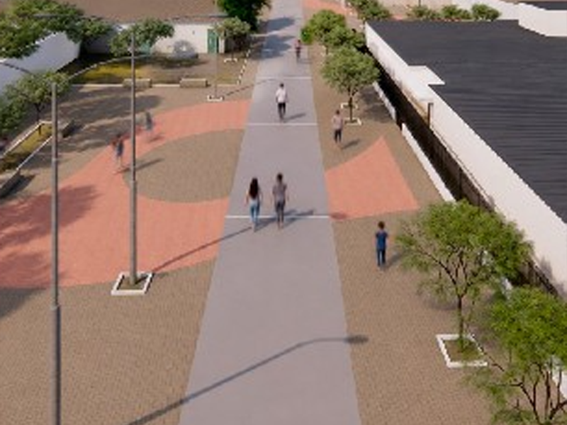 Rua no bairro Salesianos será transformada em calçadão com área de convivência em Juazeiro do Norte