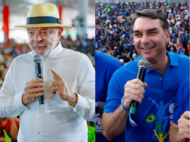 Pesquisa mostra Lula e Flávio Bolsonaro empatados com 44% em eventual 2º turno