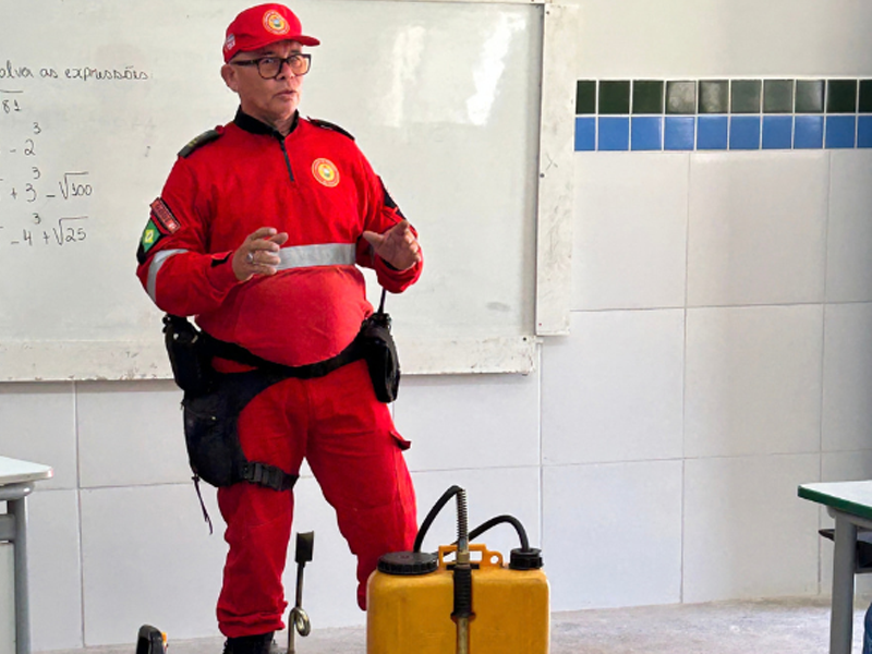 Ação educativa leva prevenção aos incêndios florestais para escolas do Crato