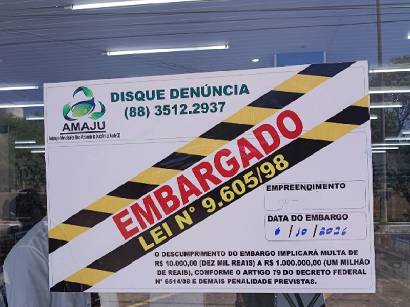 AMAJU embarga estabelecimentos de saúde por falta de licença ambiental em Juazeiro do Norte