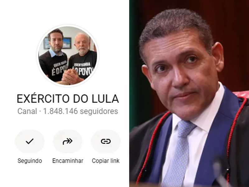 Campanha registra canal Exército do Lula na Justiça Eleitoral após determinação de Kassio Nunes